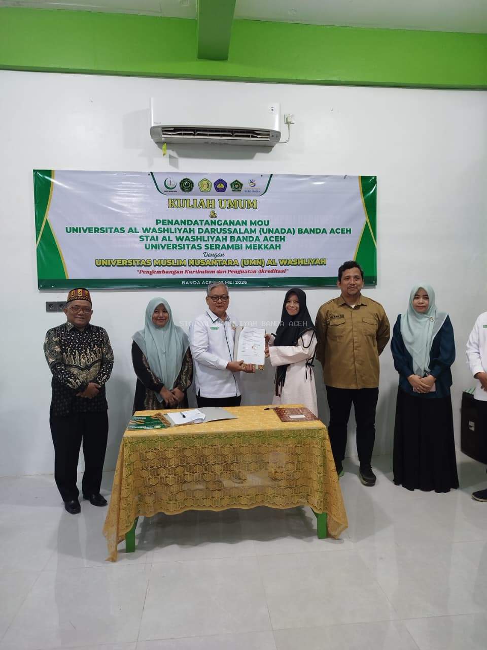 STAI Al-Washliyah Banda Aceh, UNADA, dan USM Tanda Tangan MoU-MoA dengan UMN Al-Washliyah Medan dalam Kuliah Umum